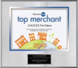 Choices Pet Sitters - Top Merchant Plaque