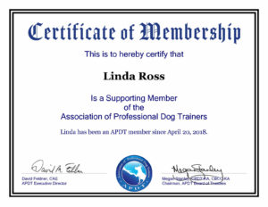 APDT Membership Certificate